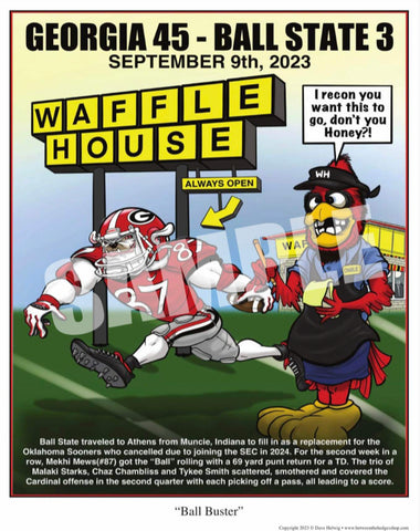2023 Dave Helwig "Ball Buster" vs. Ball State Art 11x14in.