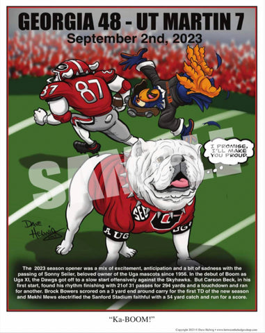 2023 Dave Helwig "Ka-Boom" vs. UT Martin Art 11x14in.