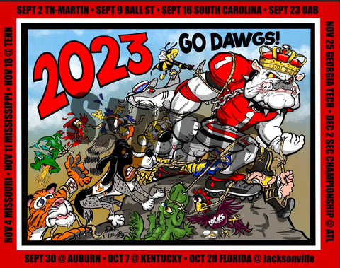 2023 Dave Helwig Season Schedule Art 11x14in.