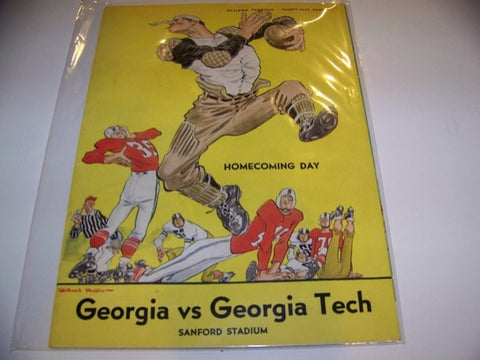 1952 Georgia Bulldogs Football Program vs. georgia tech