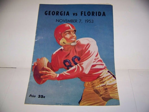 1953 Georgia Bulldogs Football Program vs. Florida