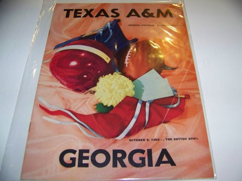 1953 Georgia Bulldogs Football Program vs. Texas A&M