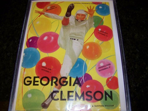 1954 Georgia Bulldogs Football Program vs. Clemson