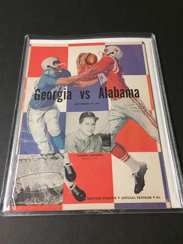 1961 Georgia Bulldogs Football Program vs. Alabama
