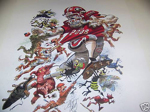 2008 Jack Davis Georgia Bulldogs Football Print