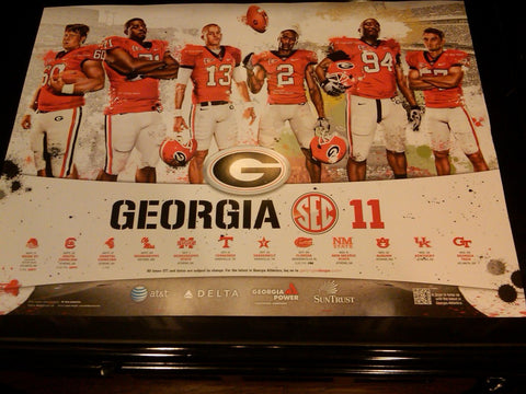 2011 Football SEC East Champs Schedule Poster Seniors