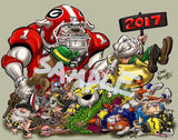 2017 Games Dave Helwig Limited Edition Football Schedule Art