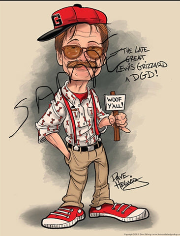 2020 Dave Helwig ‘Lewis Gizzard" Georgia Bulldawg Print Art