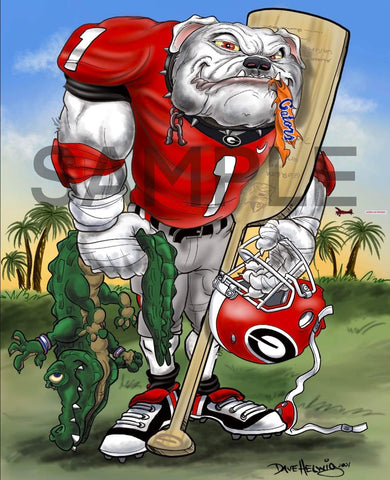 2021 Dave Helwig "Oar Dawg" Georgia vs. Florida Artwork