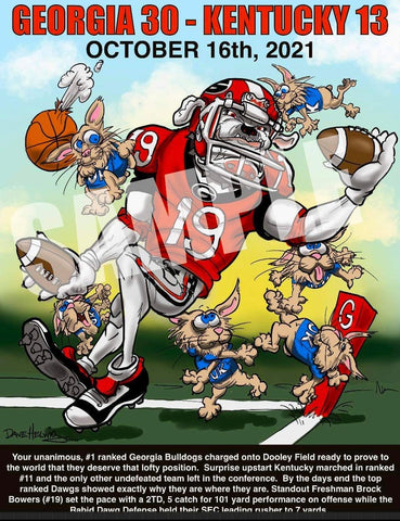 2021 Dave Helwig "Un-Brock-able" Georgia vs. Kentucky Artwork
