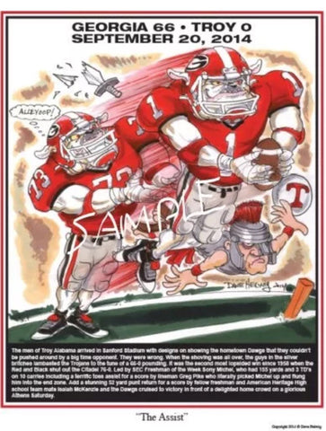 2014 Dave Helwig ‘The Assist’ Sony Michel Print Art