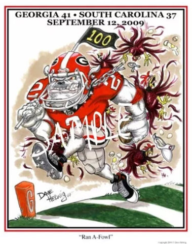 2009 Dave Helwig 'Ran a Fowl’ Brandon Boykin Print Art
