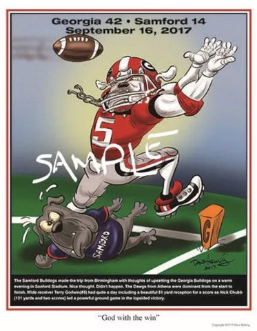 2017 Game Dave Helwig 'God With the Win' Samford Terry Godwin