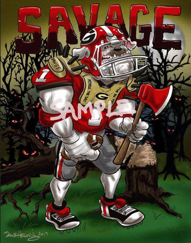2017 Dave Helwig 'Savage' Print Art