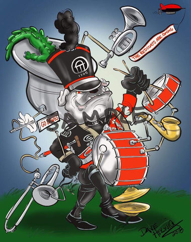 2018 Dave Helwig “The Redcoats Are Coming” Georgia Bulldogs Artwork