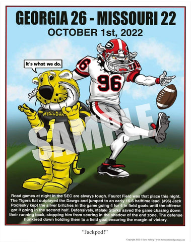 2022 Dave Helwig "Jack Pod" vs. Missouri  Art 11x14