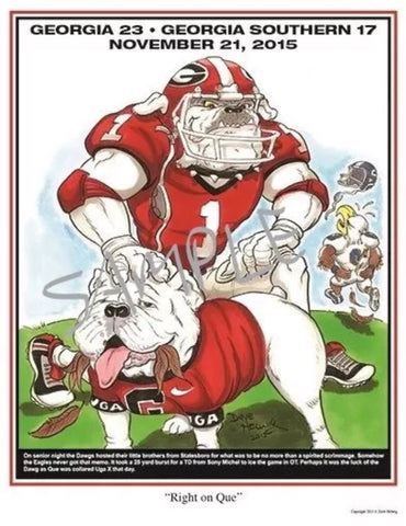 2015 Dave Helwig ‘Right On Que’ Sony Michel Print Art