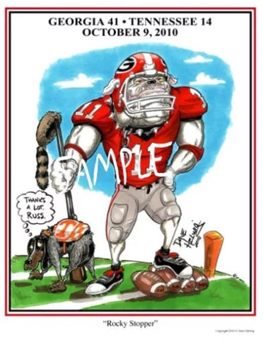 2010 Dave Helwig 'Rocky Stopper’ Aaron Murray Print Art