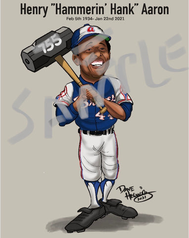 2020 Dave Helwig “Hank Aaron” Tribute Artwork