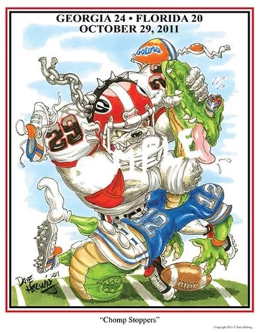 2011 Dave Helwig 'Chomp Stoppers' Jarvis Jones Print Art