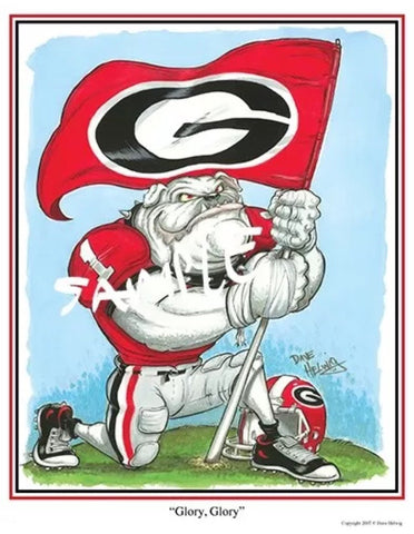 2007 Dave Helwig 'Glory Glory' artwork print UGA