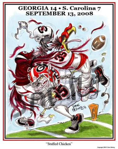 2008 Dave Helwig 'Stuffed Chicken’ Rennie Curran Print Art