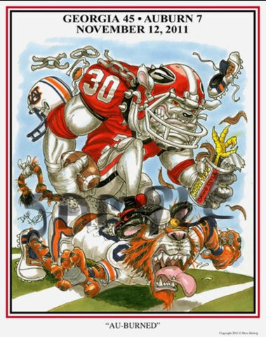 2011 Dave Helwig 'Au- Burned’ v. Auburn Print Art