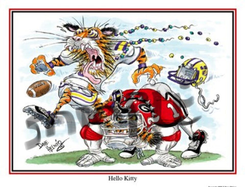 2008 Dave Helwig 'Hello Kitty’ v.  LSU Print Art