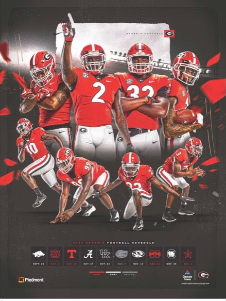 2020 Rare Football Team Schedule Posters - Lot of 2 total Offense & De –  Between The Hedges Shop