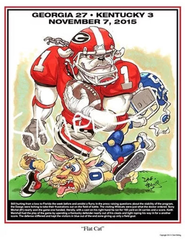 2015 Dave Helwig ‘Flat Cat’ Sony Michel Print Art
