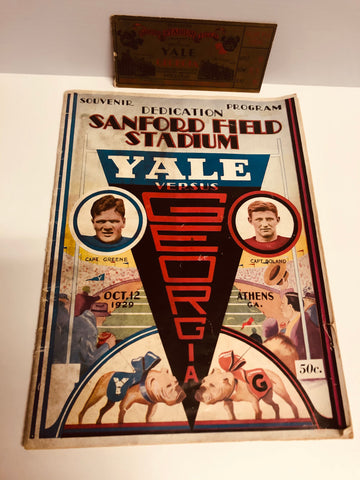 1929 Georgia Bulldogs Football Program & Ticket vs. Yale