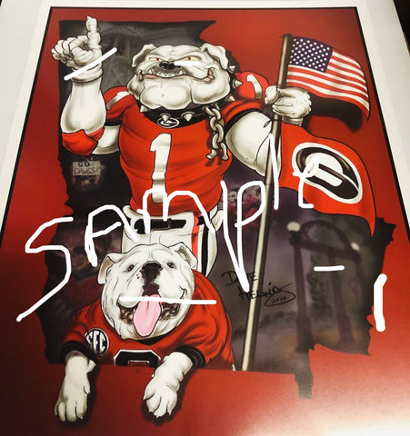 2020 Dave Helwig  “Georgia State of Mind” Georgia Bulldogs Artwork