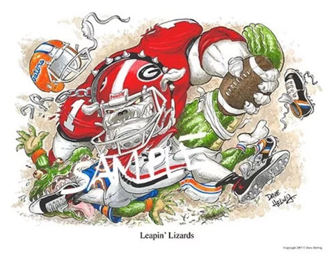 2007 Dave Helwig 'Leapin Lizard’ Print Art
