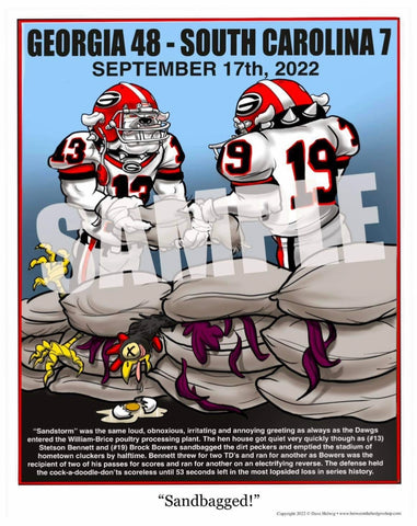 2022 Dave Helwig "Sandbagged" vs. South Carolina  Art 11x14