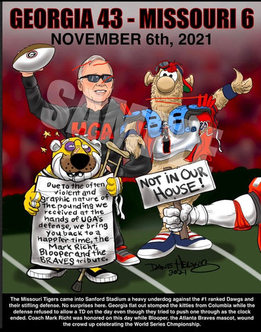 2021 Dave Helwig "Tribute Day" Georgia vs. Missouri Artwork