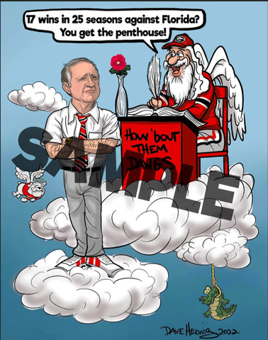 2022 Dave Helwig "Coach Vince Dooley Tribute"  Art 11x14