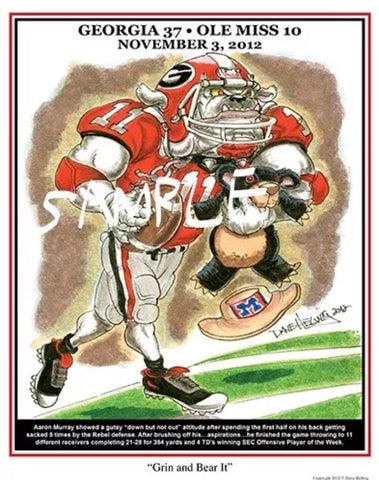 2012 Dave Helwig 'Grin and Bear It' Aaron Murray Print Art