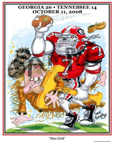 2008 Dave Helwig 'Matt Drill’ Matt Stafford Print Art