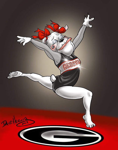 2019 Dave Helwig “Gymdawgs” Georgia Bulldogs Gymnastics Artwork