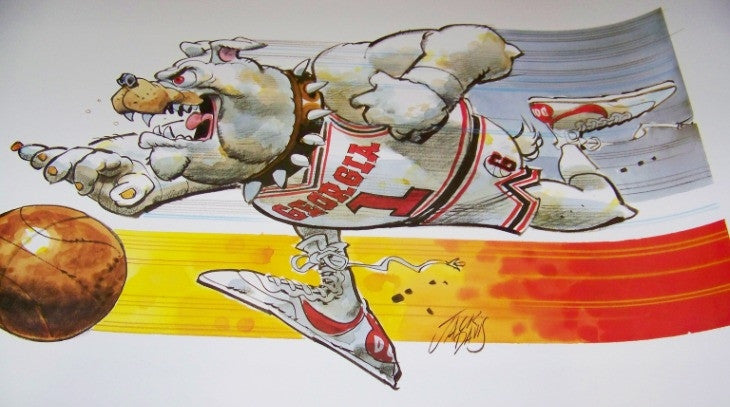 Georgia Bulldogs Football 1983 Jack Davis Artwork Print – 11x14 – UGA