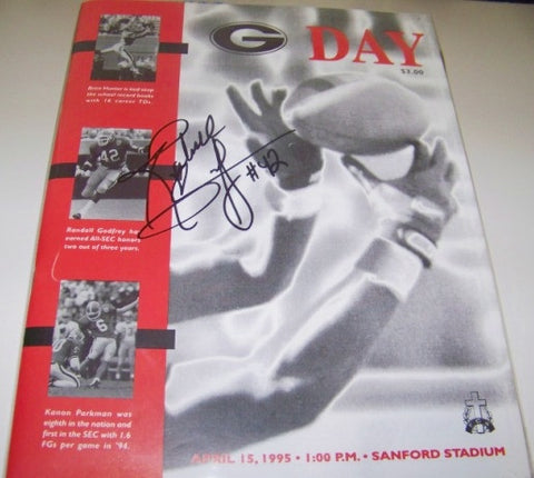 1995 G Day Game Program Randall Godfrey Autographed