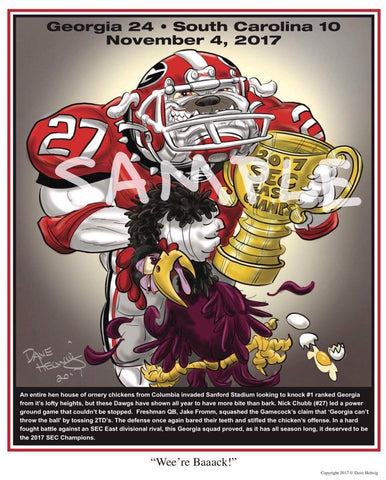 2017 Game Dave Helwig 'Wee're Baaack' SEC East Champs Nick Chubb