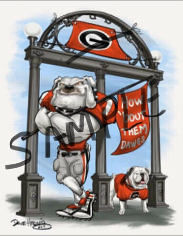2019 Dave Helwig “The Arch” Georgia Bulldogs Artwork