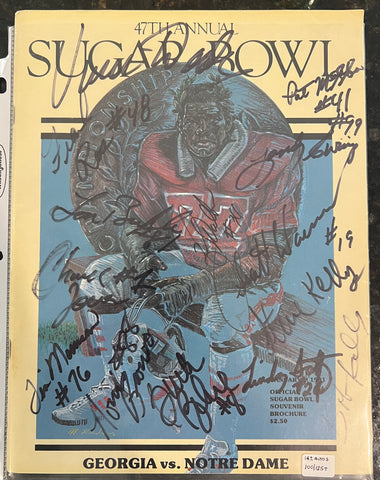 1981 Georgia Bulldogs Sugar Bowl Team Signed Program