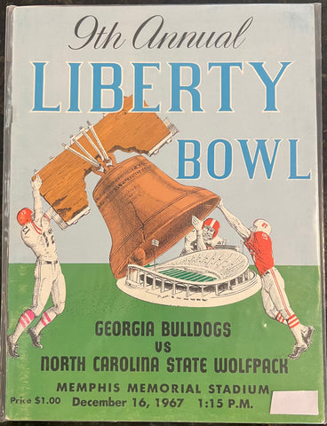 1967 JN Georgia Bulldogs Football Liberty Bowl Program