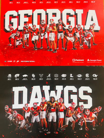 2026 Football Team Red & Black Team Schedule Posters - 2 total