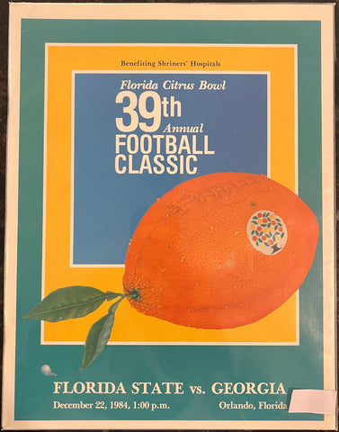 1984 JN Georgia Bulldogs Citrus Bowl Program