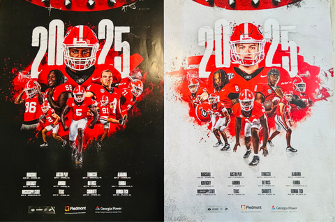 2025 Football Team Black & White Team Schedule Posters - 2 total
