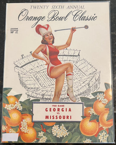 1960 JN Georgia Bulldogs Football Orange Bowl Program