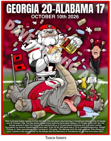 2026 Dave Helwig “Tusca-Loser” Artwork vs. Alabama 11x14in